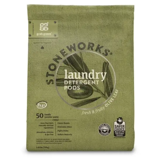 Grab Green Stoneworks Laundry Detergent Pods, Olive Leaf Scent image {7}