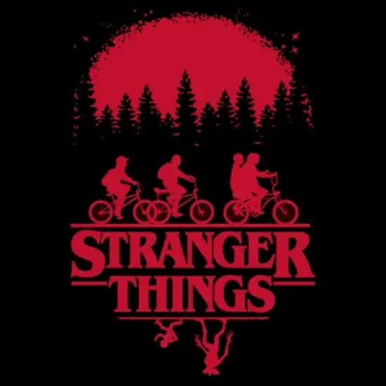 Men's Stranger Things Upside Down Poster T-Shirt image {1}