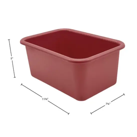 Teacher Created Resources&reg; Small Plastic Storage Bin, Deep Rose, Pack of 6 image {3}