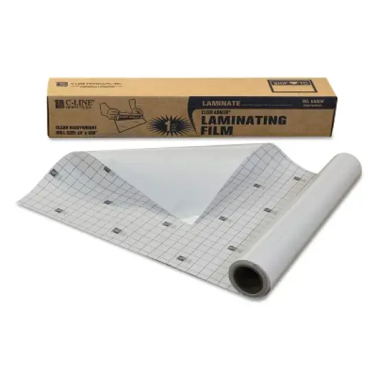 C-Line Cleer Adheer Self-Adhesive Laminating Film 2 mil 24" x 50 ft. Roll 65050 image {1}
