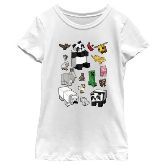 Girl's Minecraft Overworld Mobs T-Shirt image {3}