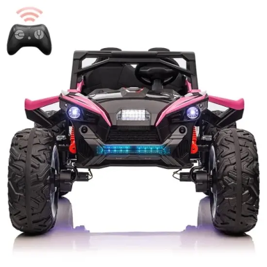 2 Seaters 24V Ride on UTV with Remote Control,10AH Battery, 400W Powerful Motors with 17" EVA Wheels image {7}