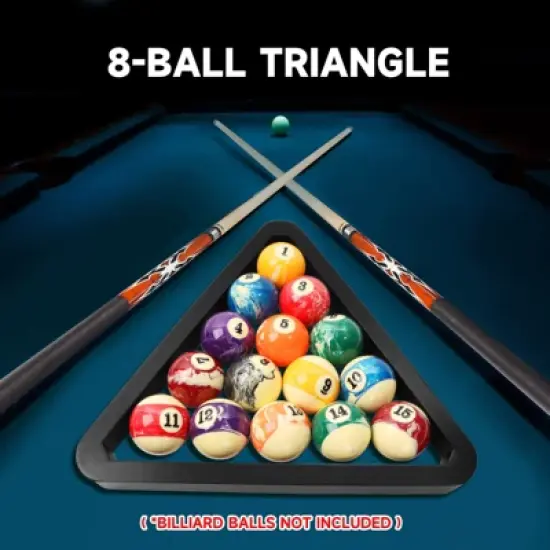 GSE Heavy-Duty Solid Wood 8-Ball Triangle Pool Ball Racks image {3}