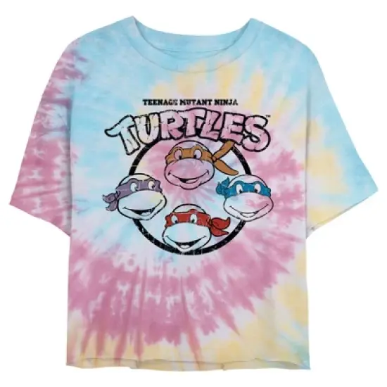 Junior's Teenage Mutant Ninja Turtles Distressed Turtles Logo T-Shirt image {3}