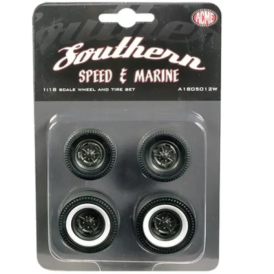 Wheels and Tires Set of 4 from 1932 Ford 5 Five Window Southern Speed and Marine KIdney Bean Hot Rod 1/18 by ACME image {2}