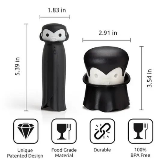 Ototo 2pc Crush N&rsquo; Roll Garlic Crusher and Peeler Silicone and Plastic Kitchen Tool Black/ White image {4}
