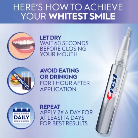 Crest 3D White On-the-Go Teeth Whitening Pen - 0.13 fl oz image {4}