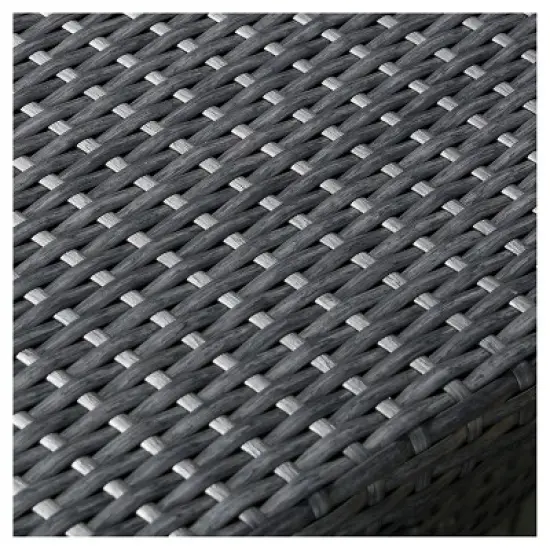 Malta 7pc Rectangle All-Weather Wicker Patio Dining Set - Gray - Home - Christopher Knight Home image {3}