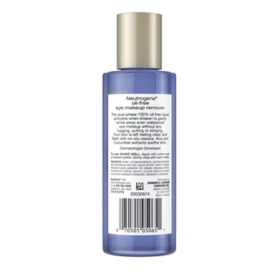 Neutrogena Oil-Free Gentle Liquid Eye Makeup Remover - 5.5 fl oz image {1}