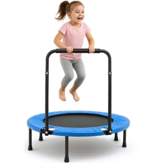 SUGIFT 36" Kids Trampoline Rebounder with Full Covered Handrail and Pad Indoor Outdoor image {8}