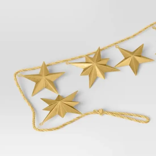 72" Christmas Gold Star Garland - Wondershop&trade; image {2}