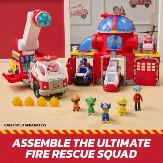 PAW Patrol Fire Rescue: Marshall's Rescue Fire Engine with Figure, Launcher & Accessories image {6}