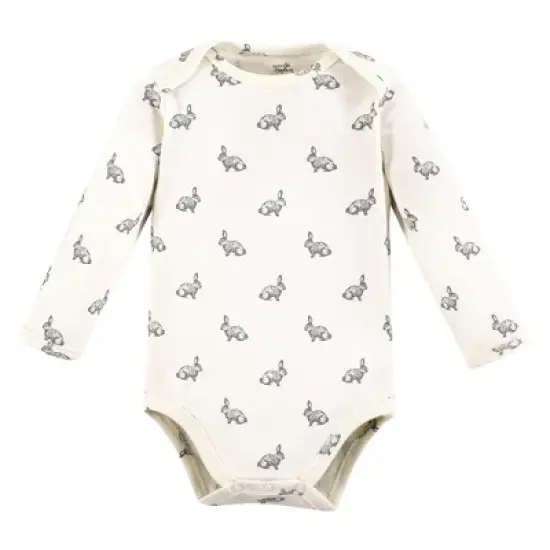 Touched by Nature Organic Cotton Long-Sleeve Bodysuits, Neutral Woodland image {6}