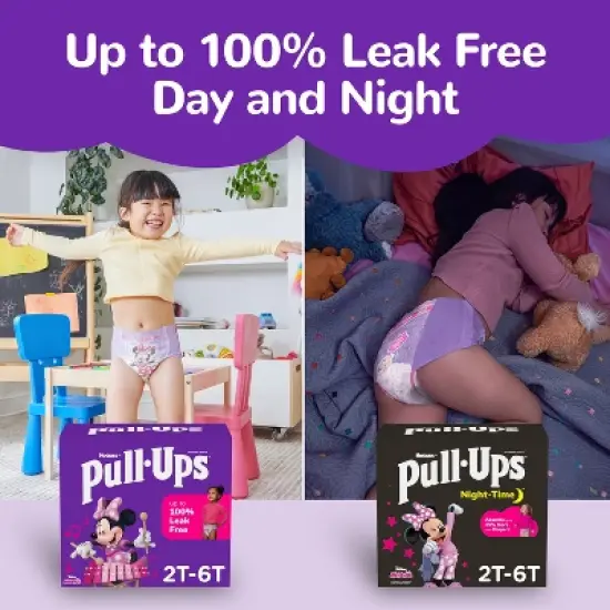 Pull-Ups Night-Time Disposable Training Pants Super Pack - 2T-3T - Girl - 68ct image {10}