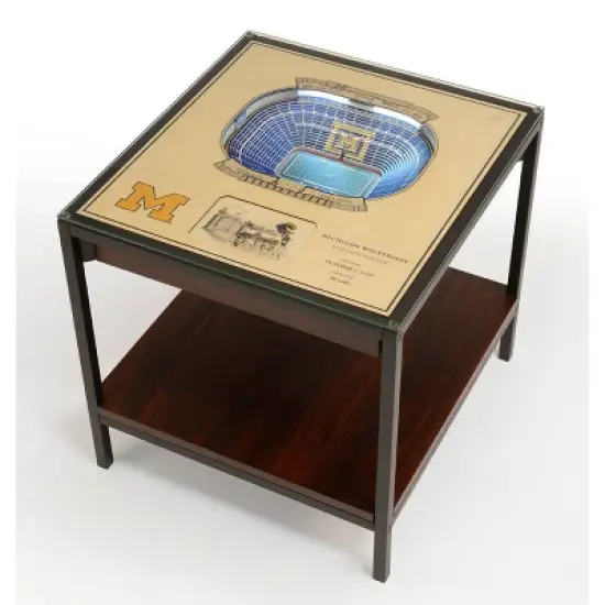 NCAA Michigan Wolverines 25-Layer StadiumViews Lighted End Table image {5}