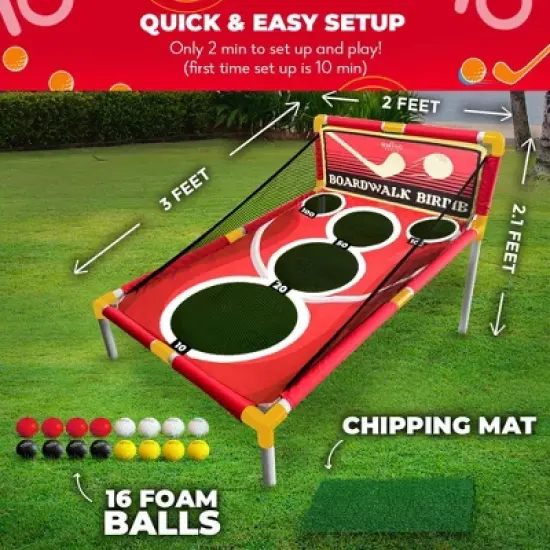 SWOOC Games - Boardwalk Birdie | Arcade Style Golf Game w/ Easy Setup & 10+ Games Included | Golf Chipping Game | Adult Golf Games Indoor & Outdoor image {4}