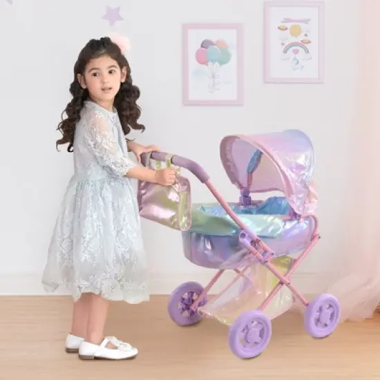 Olivia's Little World Baby Doll Stroller Buggy Pram Iridescent Color OL-00017 image {1}