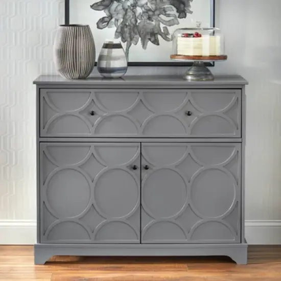 Dawson Circle Front Buffet Cabinet Charcoal Gray - Buylateral image {1}
