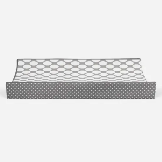 Bacati - MixNMatch Gray Large Dots Changing Pad Cover image {4}