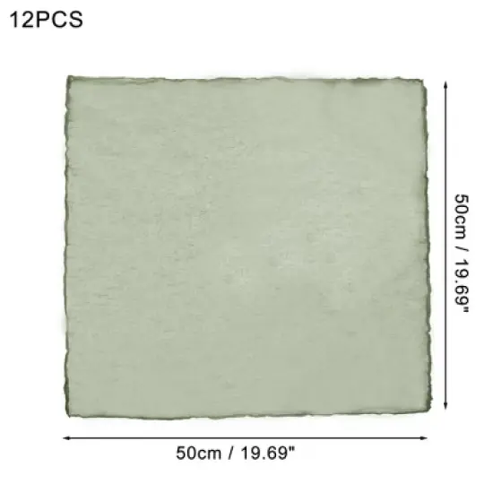 Unique Bargains Washable Polyester Place Mats Green 12 Pcs image {3}