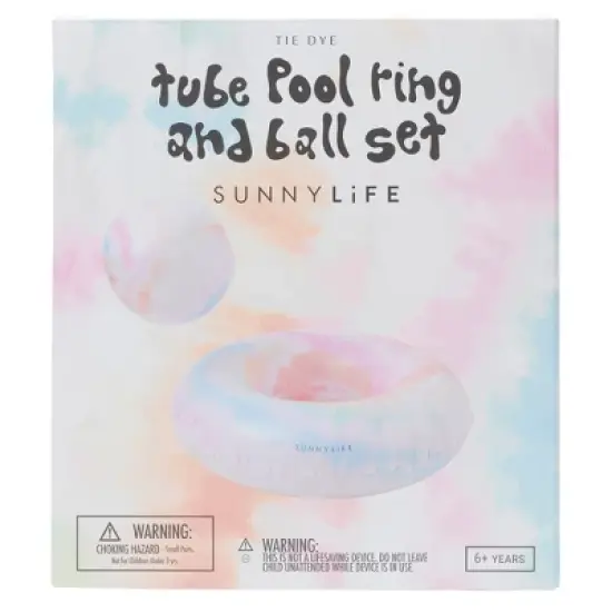 Sunnylife: Tube Pool Ring & Ball Set Tie Dye image {1}