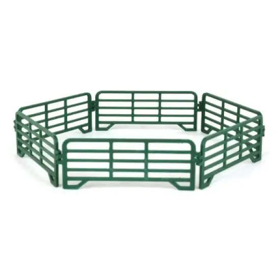 3D to Scale 1/64 6 Pack of 3D Printed Green Plastic Interlocking Fence Panels 64-318-GR image {1}