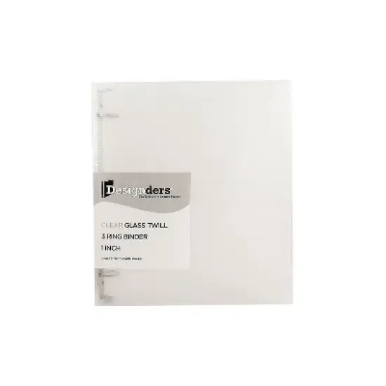 JAM Paper Plastic 1" 3-Ring Binder Clear 751T1CL image {2}