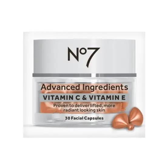 No7 Advanced Ingredients Vitamin C & Vitamin E Facial Capsules - 30ct image {5}