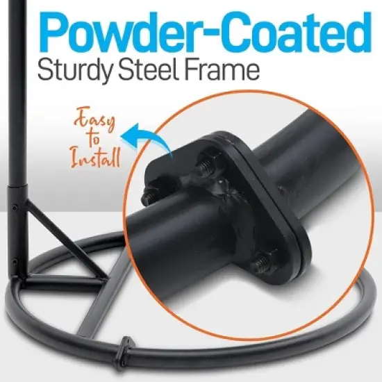 SereneLife Wicker Rattan Swing Chair with Cushion - Gray image {6}