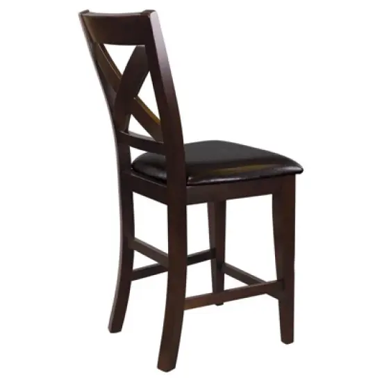 Crown Point Wood Counter Height Stools in Espresso (Set of 2) - Lexicon image {3}
