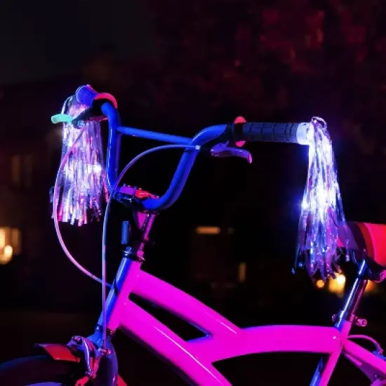 Brightz Streamer LED Bicycle Tassels - Pastel: Silicone & ABS Material, 24-Hour Battery image {2}