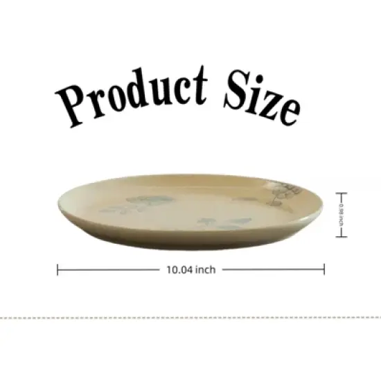 SEVOBAL Serving Platters Handcrafted Ceramic Floral Side Plate, Elegant Dining Accent for Everyday and Entertaining, Off-White, 10.04"*10.04"*0.98" image {2}