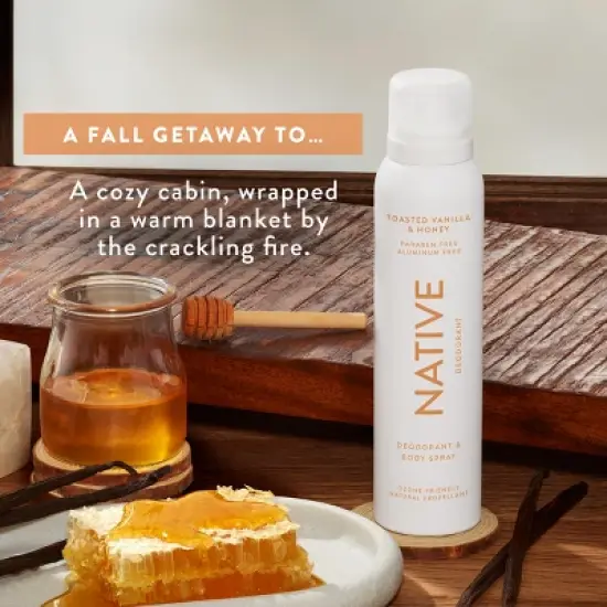 Native Limited Edition Fall Getaway Deodorant Spray - Toasted Vanilla & Honey - 3.5 fl oz image {5}