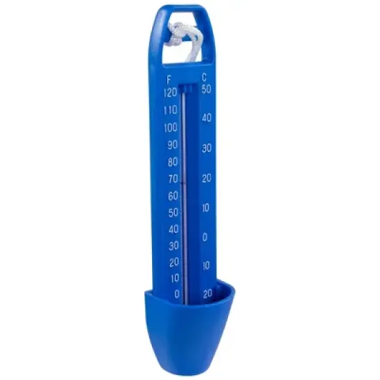 Northlight Easy Read Swimming Pool Thermometer with Cord 6.5" -  Blue/White image {4}