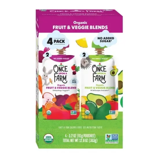 Once Upon a Farm Fruit & Veggie Variety Pack - 12.8oz/4ct image {8}
