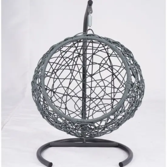 Sapphtopaz Egg-Shaped Cat Bed with Rattan Wicker Hanging Swinging Cat Bed with Soft Cushion & Detachable Hammock Bed for Small Cats & Dogs image {1}