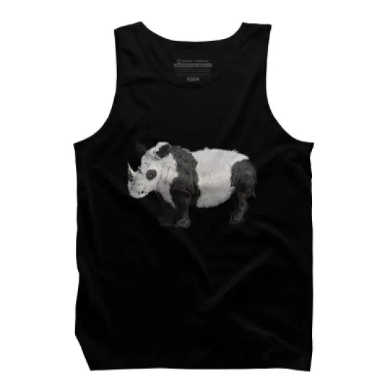 Men's Design By Humans The Wild Pandanoceros By CrazedGraphics Tank Top image {2}