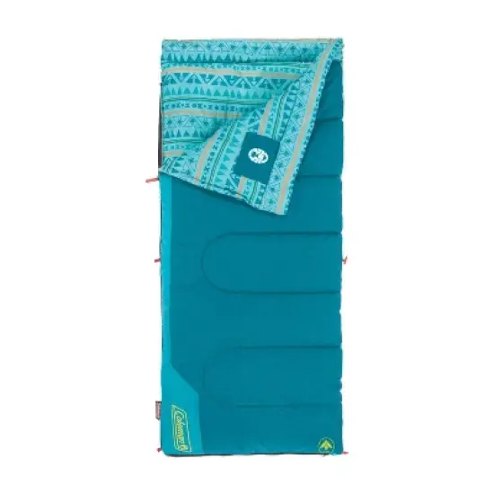 Coleman 50 Degree Youth Sleeping Bag - Turquoise image {3}