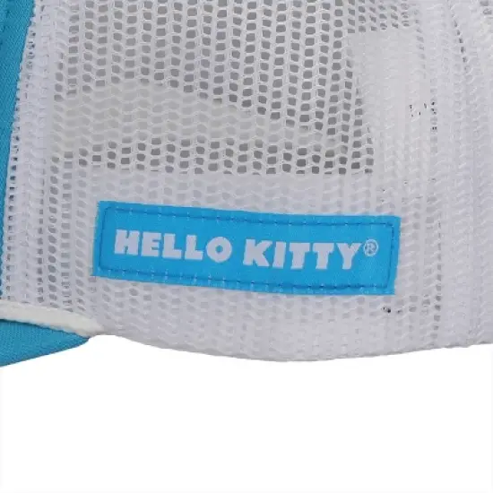 Hello Kitty Rainbow Pool Float Men's Light Blue Foam Trucker Hat image {4}