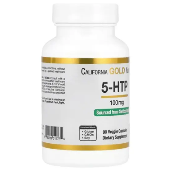 California Gold Nutrition 5-HTP, Mood Support, Griffonia Simplicifolia Extract from Switzerland, 100 mg, 90 Veggie Capsules image {4}
