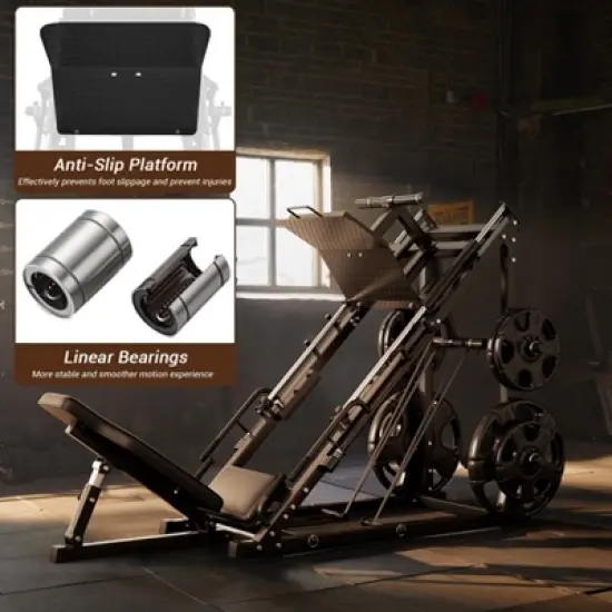 Leg Press Machine, 45 Degree for Home Gym, Professional with Linear Bearing & Solid Steel Pipe, Lower Body Strength Training image {5}