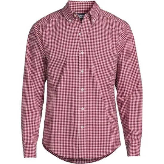 Lands' End Men's Traditional Fit Essential Lightweight Poplin Shirt image {13}