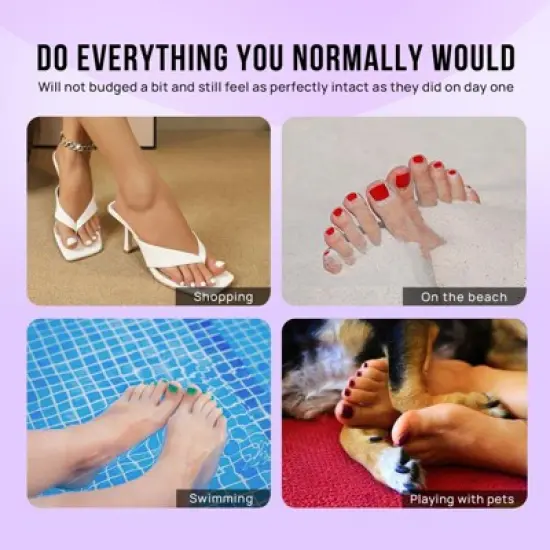 BTArtbox Press-On Toenails - Champ - S Squoval - 32ct image {7}