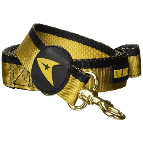 Crowded Coop, LLC Star Trek Starfleet Gold Uniform 6ft. Dog Leash image {1}