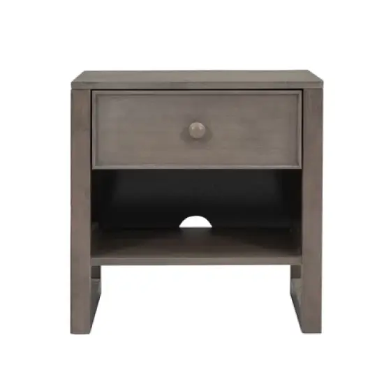 Wooden Nightstand with a Drawer and an Open Storage - ModernLuxe image {5}