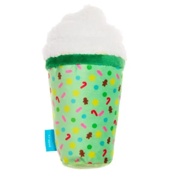 BARK Howly Jowly Holidays Elfspresso Latte Food Shaped Plush Dog Toy image {1}