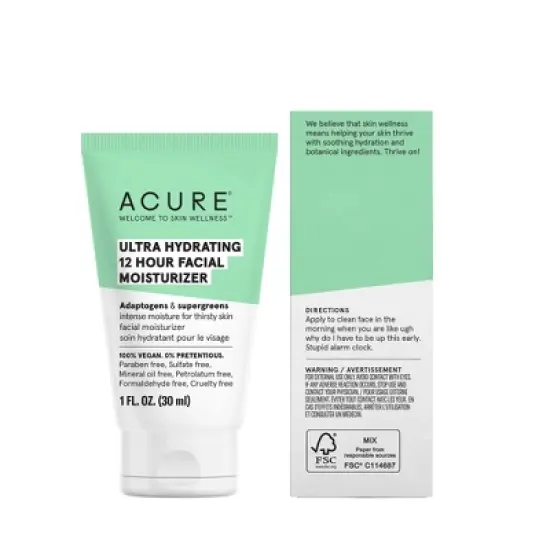 Acure Ultra Hydrating 12 Hour Moisturizer - 1 fl oz image {1}