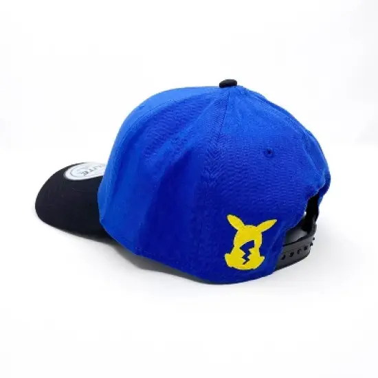 Pokemon Flex Fit Snapback Brimmed Hat - Pikachu Tail Lightning - Blue image {2}