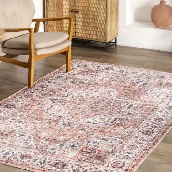 nuLOOM Ama Persian Stain-Resistant Machine Washable Area Rug image {8}