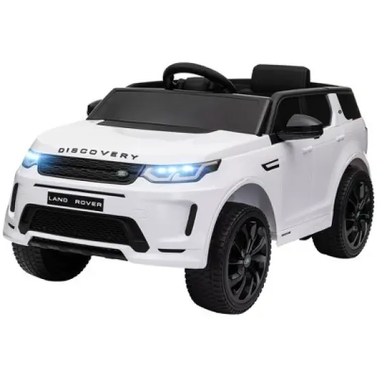 Qaba Land Rover Discovery Sport Licensed 12V Kids Ride on Car, Battery Powered Toy Car w/ Remote Control Soft Start, LED Lights, Music Horn, White image {3}